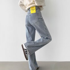 デニム 【SHORT/BASIC/LONG 丈別】バンディングスパンデニムパンツ LIGHT BLUE