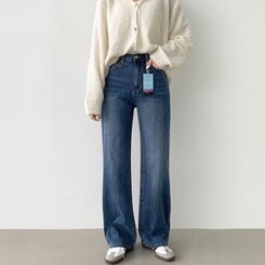 デニム 【SHORT/BASIC/LONG 丈別】バンディングスパンデニムパンツ DENIM