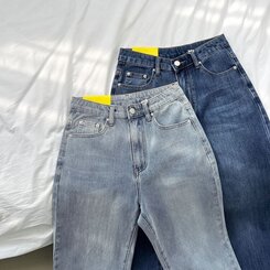 デニム 【SHORT/BASIC/LONG 丈別】バンディングスパンデニムパンツ