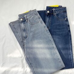 デニム 【SHORT/BASIC/LONG 丈別】バンディングスパンデニムパンツ