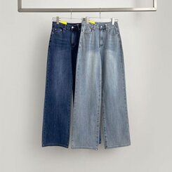 デニム 【SHORT/BASIC/LONG 丈別】バンディングスパンデニムパンツ