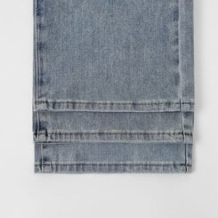 デニム 【SHORT/BASIC/LONG 丈別】バンディングスパンデニムパンツ