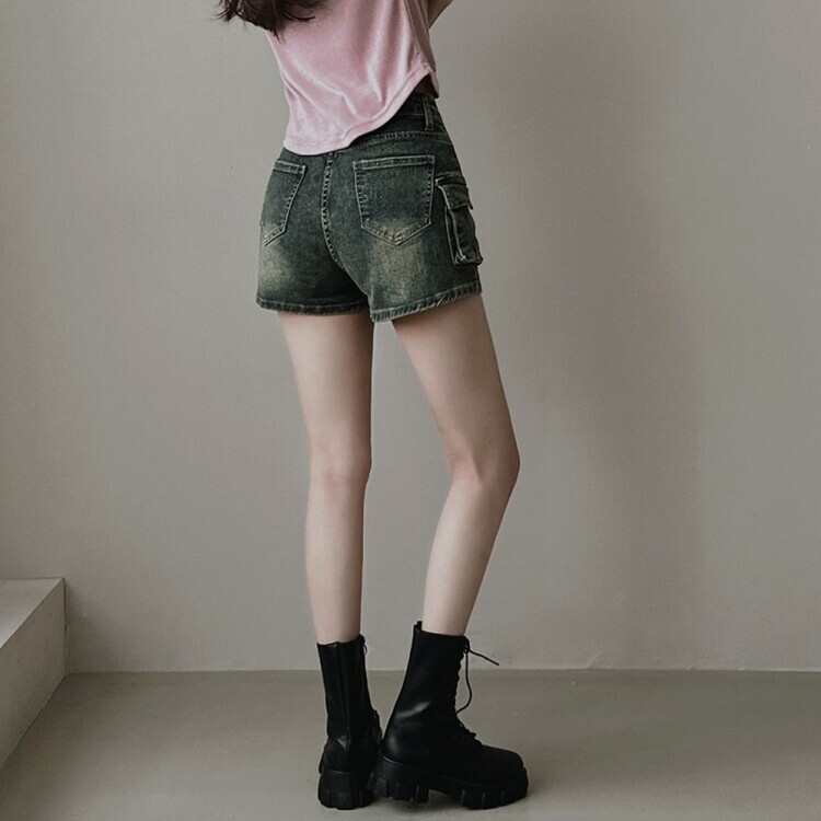 00's vintage ギミック レザー ショートカーゴ アーカイブ y2k 00's