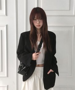 オーバーフィットシングルブレザー BLACK