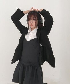 オーバーフィットシングルブレザー BLACK