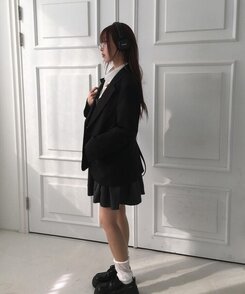 オーバーフィットシングルブレザー BLACK