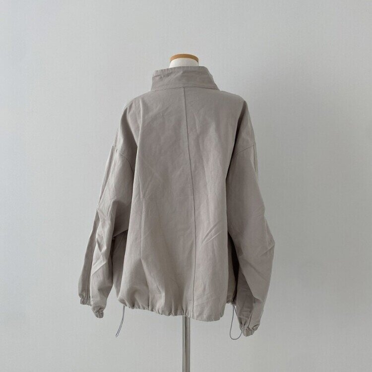 디컴퍼니 간절기 코튼 소매핀턱 루즈핏 야상 자켓