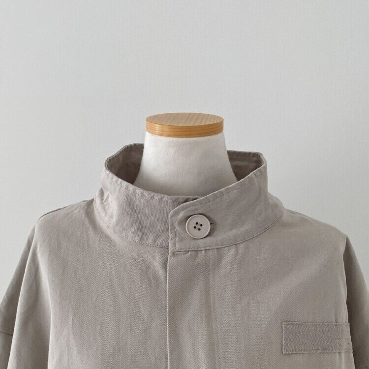 디컴퍼니 간절기 코튼 소매핀턱 루즈핏 야상 자켓