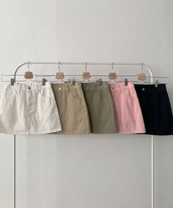 [기장선택/속바지O] 푸린 베이직 하이웨스트 탄탄 미니스커트(5color!)