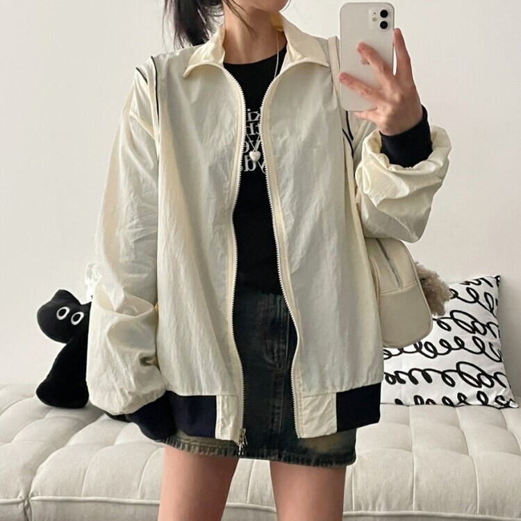 ライン配色ツーウェイウィンドブレーカー｜ジャンパー｜韓国