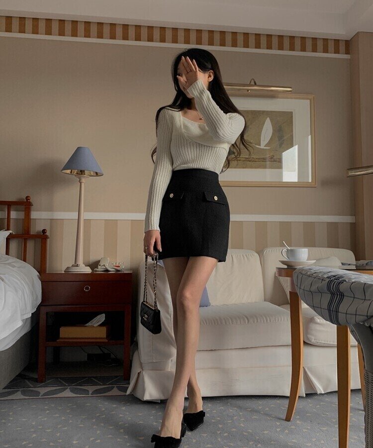 ボブツイードミニスカート｜ミニスカート｜韓国ファッション通販 SONA
