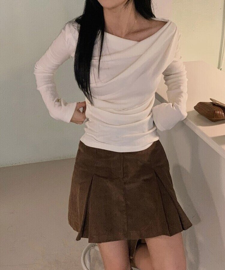 リウムドレープ長袖 Tシャツ