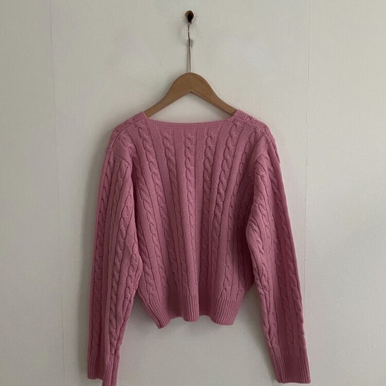 인텐셜 케이블 꽈배기 데일리 크롭 니트 가디건 6color