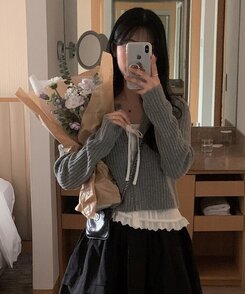 ジュエリー ハートビンネックレス RED
