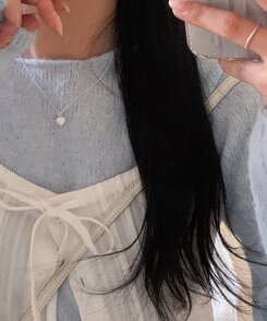 ジュエリー ハートビンネックレス WHITE