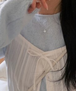 ジュエリー ハートビンネックレス WHITE