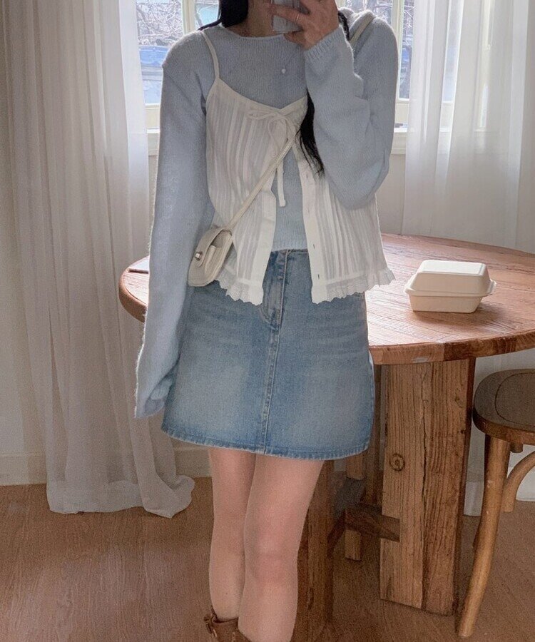 ハートビンネックレス WHITE
