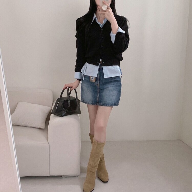 セール中⭐︎CHANEL デニムミニスカート SSK13809 カーゴウォッシングデニムミニスカート ミニスカート