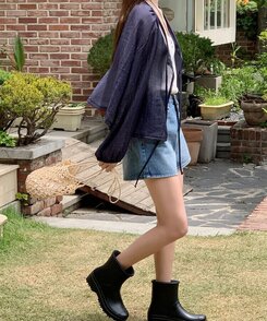 カーディガン シースルーローブサマーカーディガン NAVY