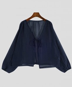 カーディガン シースルーローブサマーカーディガン