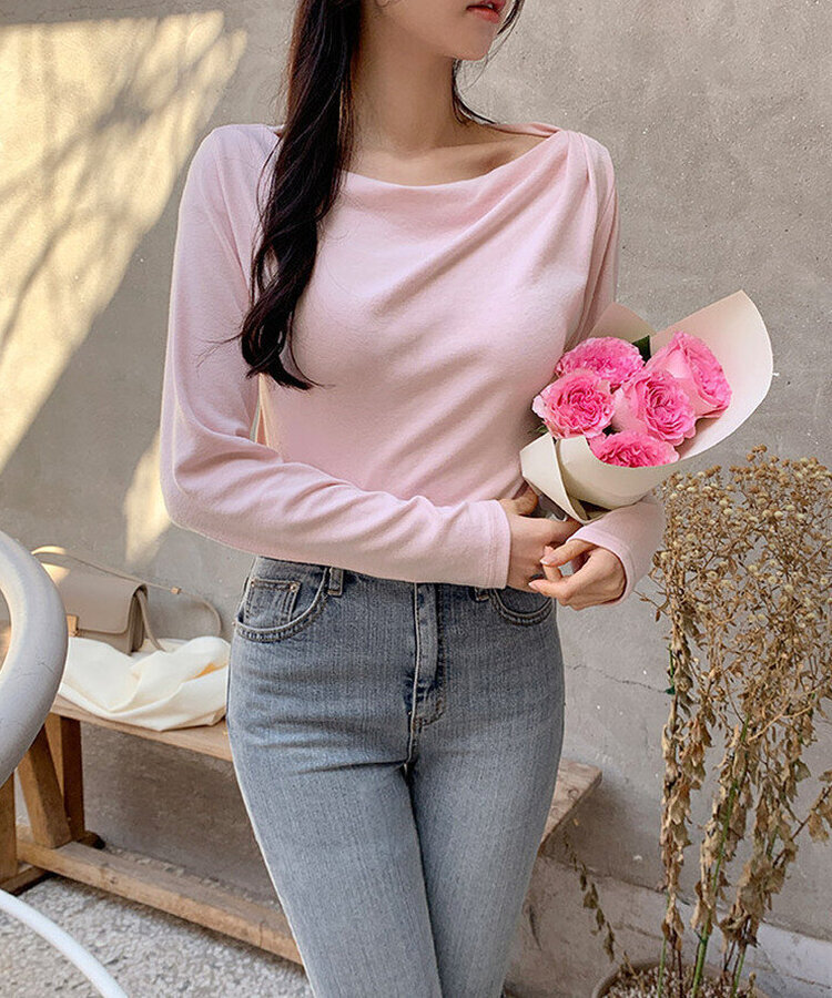 DRYROSE シャーリングスナップトップス ピンク 韓国　バレエコア 美品 DRYROSE シャーリングスナップトップス ピンク 韓国 バレエコア 美品