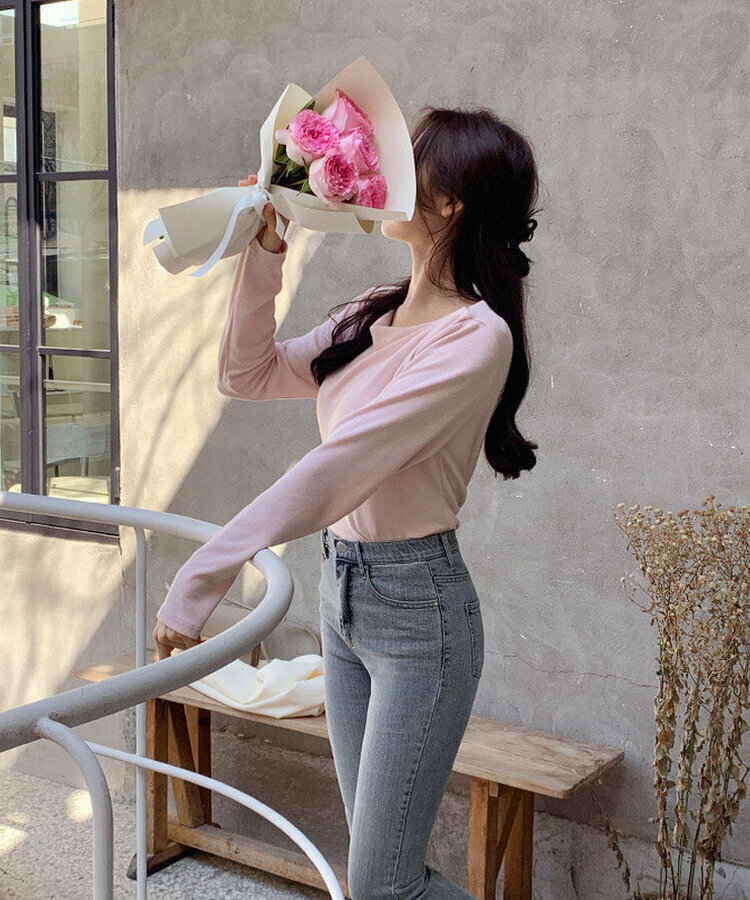 DRYROSE シャーリングスナップトップス ピンク 韓国　バレエコア 美品 ♡バレエコアトップス(ピンク) | ♡Ma peluche♡