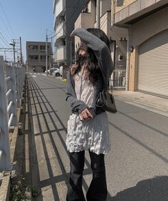 ニューアルマフラーワンピースセット WHITE