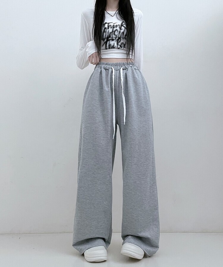 트레이닝일자와이드롱밴딩팬츠
