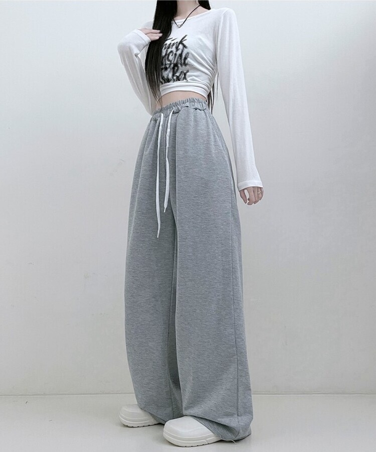 트레이닝일자와이드롱밴딩팬츠