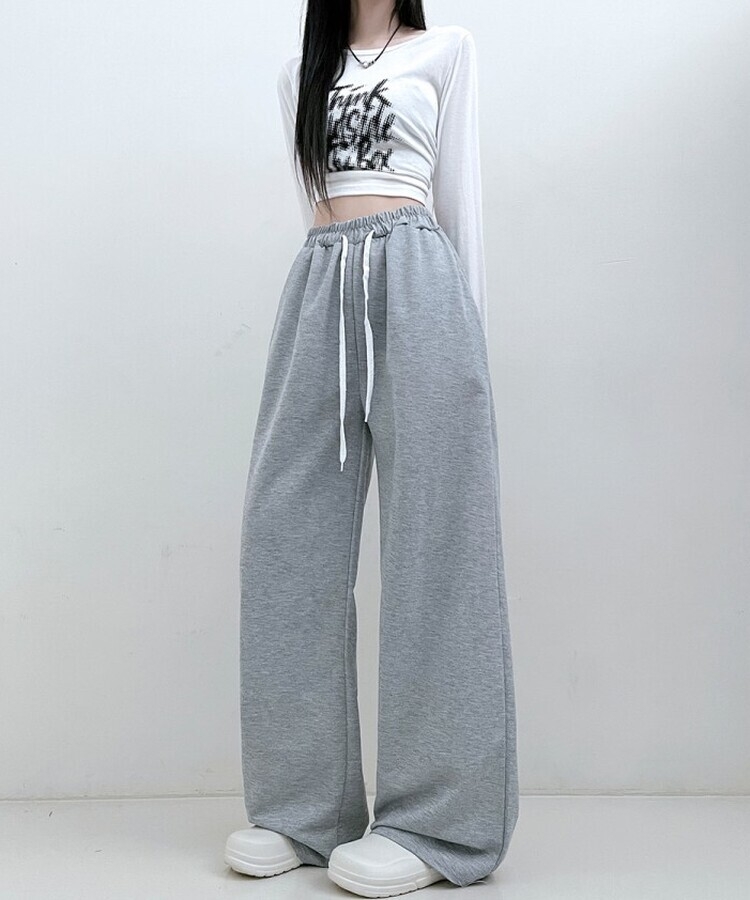 트레이닝일자와이드롱밴딩팬츠