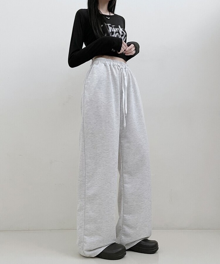 트레이닝일자와이드롱밴딩팬츠