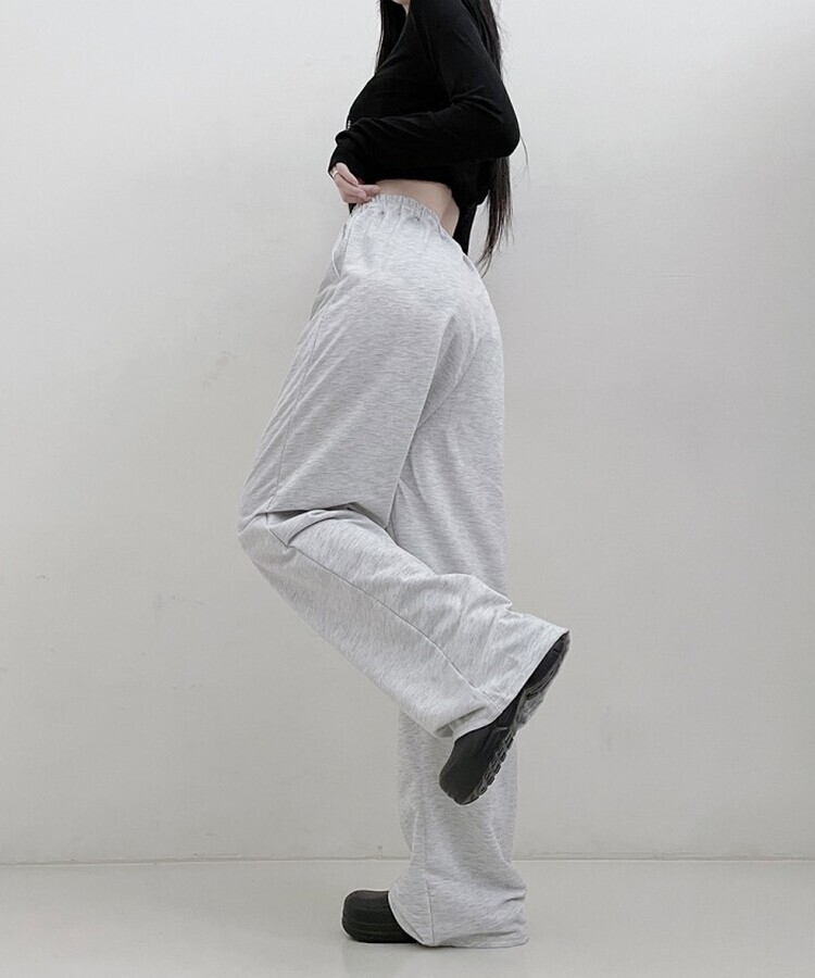 트레이닝일자와이드롱밴딩팬츠