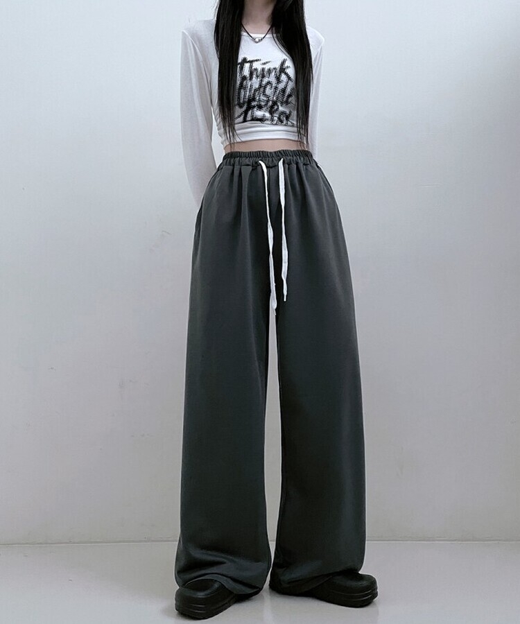 트레이닝일자와이드롱밴딩팬츠