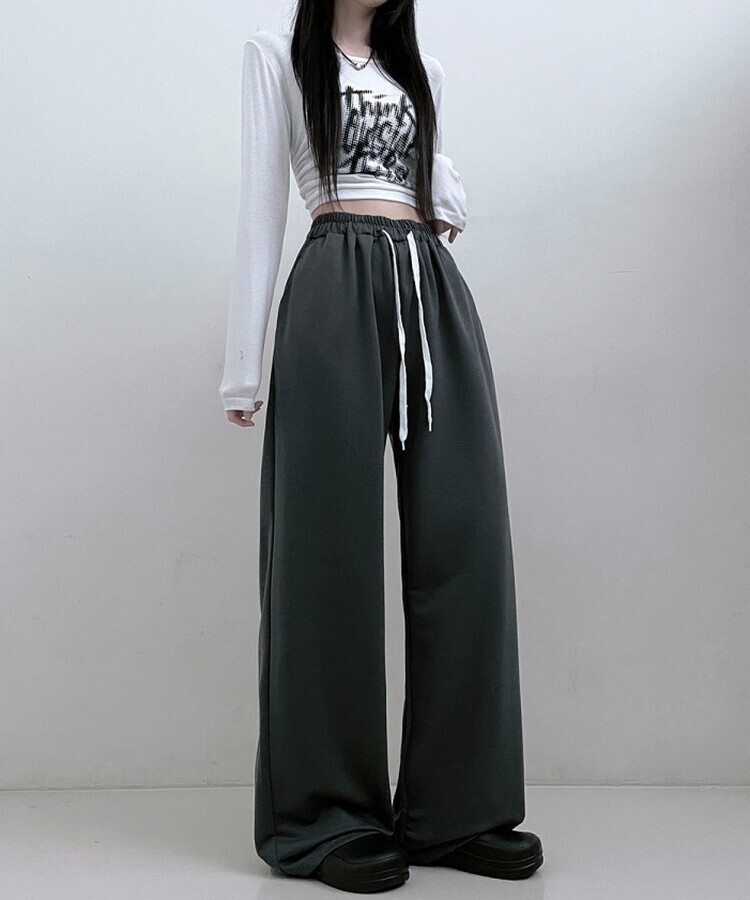 트레이닝일자와이드롱밴딩팬츠