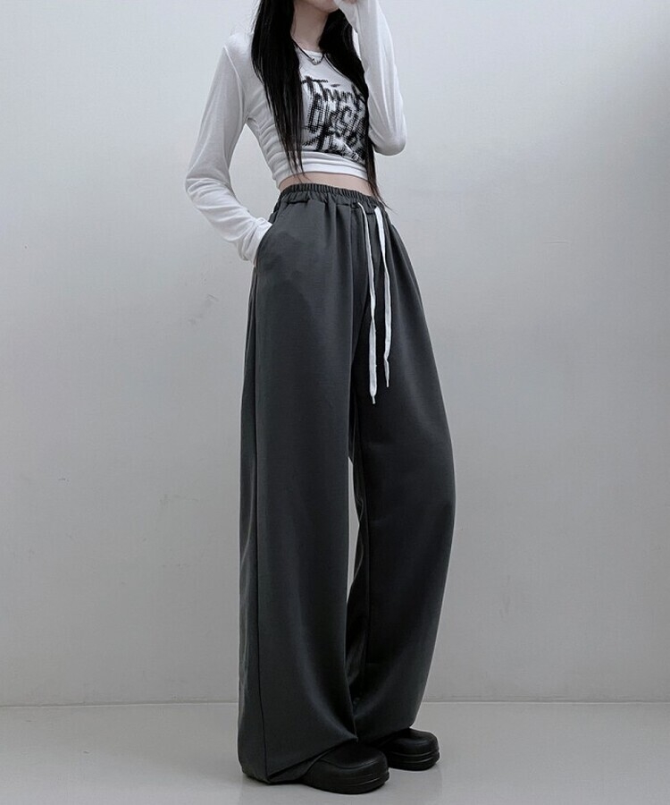 트레이닝일자와이드롱밴딩팬츠