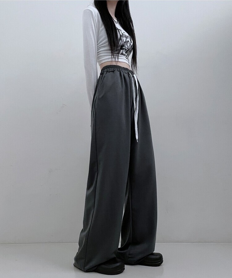 트레이닝일자와이드롱밴딩팬츠