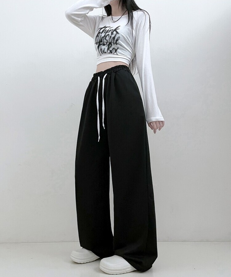 트레이닝일자와이드롱밴딩팬츠