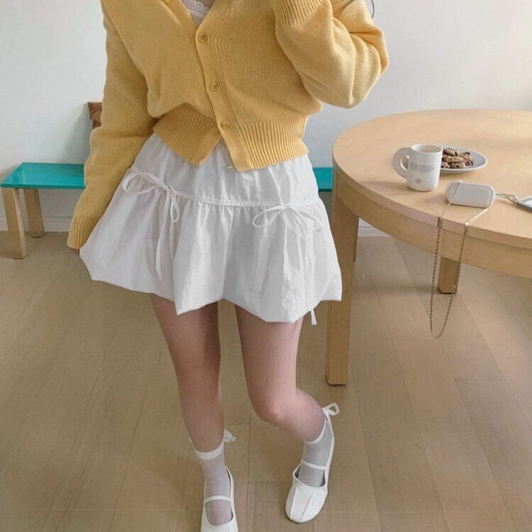 バレエコアグリッターバックリボンソックス IVORY