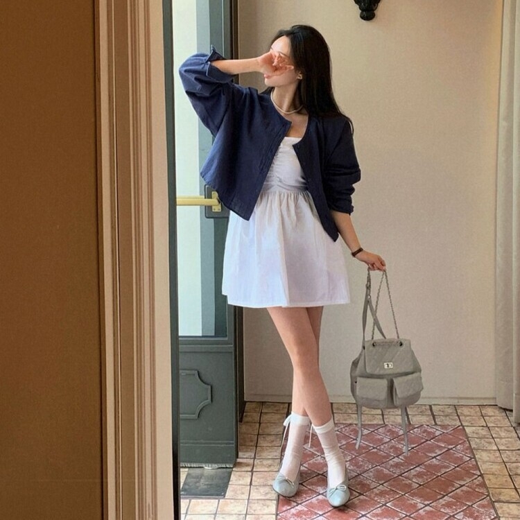 バレエコアグリッターバックリボンソックス IVORY