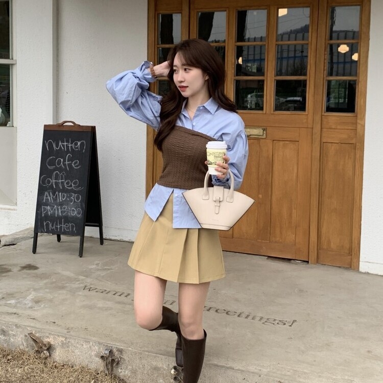 Miu Miu ベルト付きプリーツミニスカート SSK16631 ミュウミュウプリーツベルトミニスカート ミニスカート