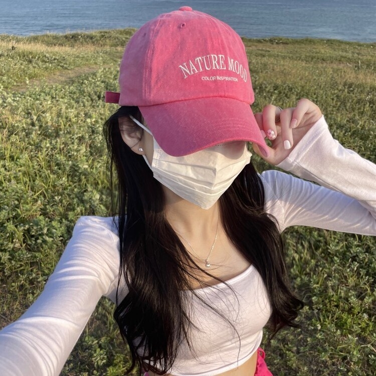 ナチュラルムードレタリング刺繍ボールキャップ5色｜ファッション雑貨