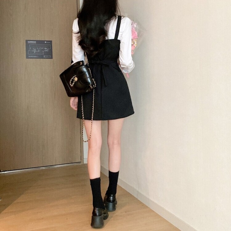 ビスチェレイヤードミニワンピース BLACK