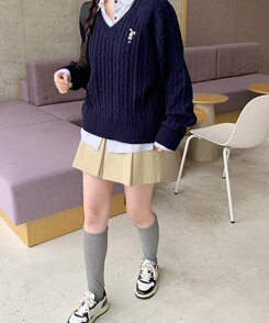 リンクレイヤードニーソックス9色 GRAY