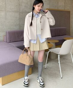 リンクレイヤードニーソックス9色 GRAY