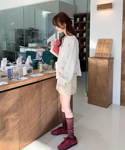 リンクレイヤードニーソックス9色 PINK