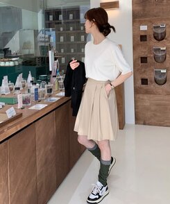 リンクレイヤードニーソックス9色 KHAKI