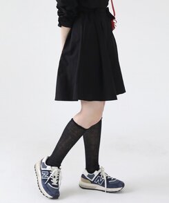 リンクレイヤードニーソックス9色 BLACK