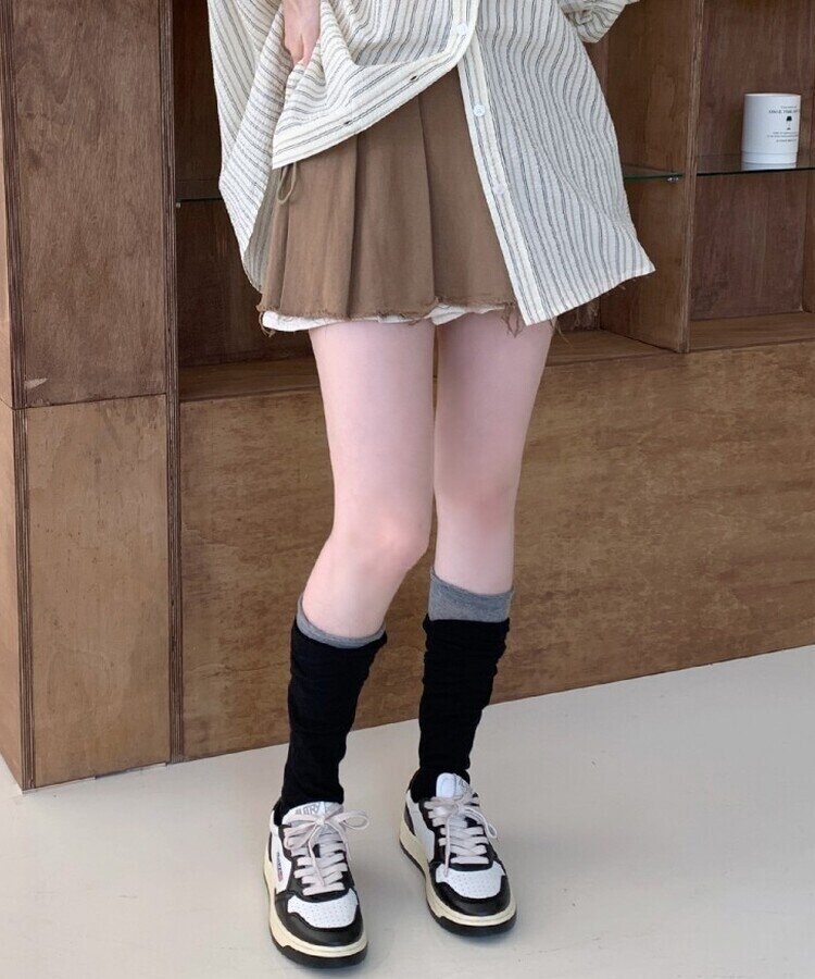 リンクレイヤードニーソックス9色 BLACK