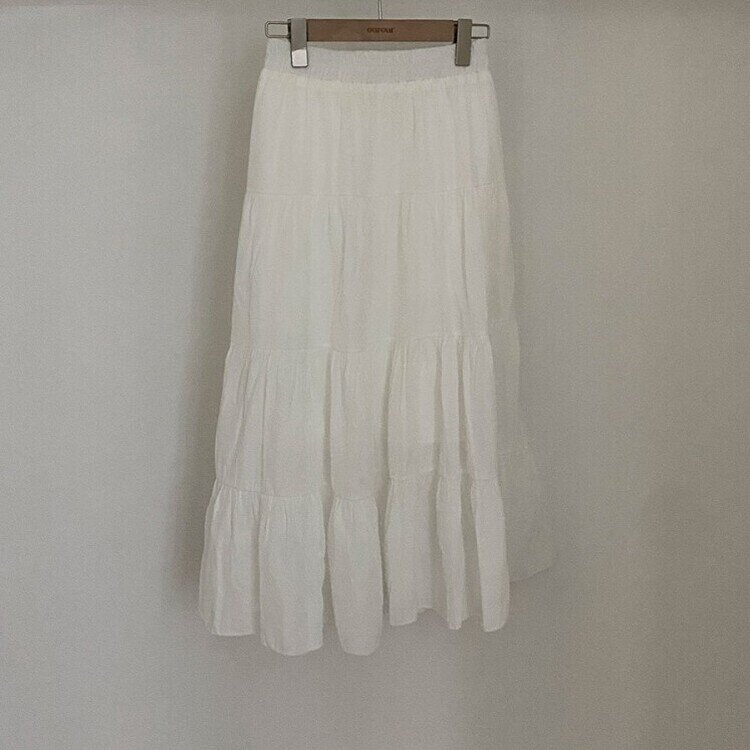 봄바람이 찰랑 캉캉 주름 롱 스커트