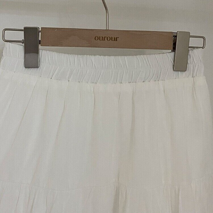 봄바람이 찰랑 캉캉 주름 롱 스커트